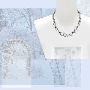 NECKLACE Winter Wonderland Sterling Silver Plated Classic